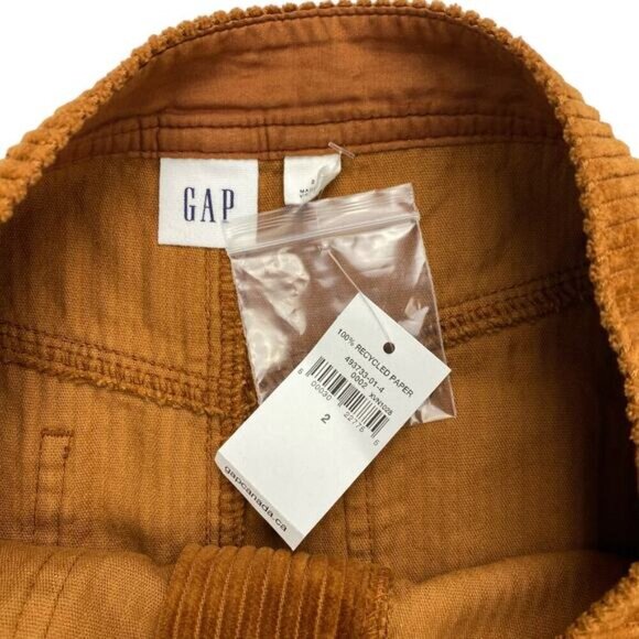 NWT GAP Corduroy Mini Skirt Sz 2 Copper Brown - Picture 3 of 5